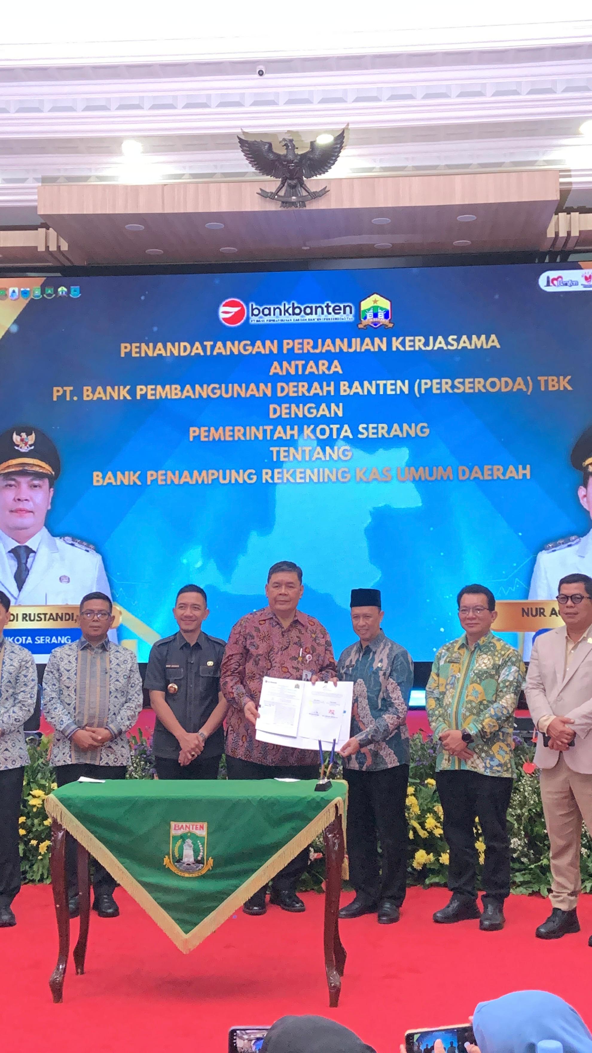 Pemerintah Kota Serang dan Bank Banten Teken Kerja Sama Bank Penampung Rekening Kas Umum Daerah