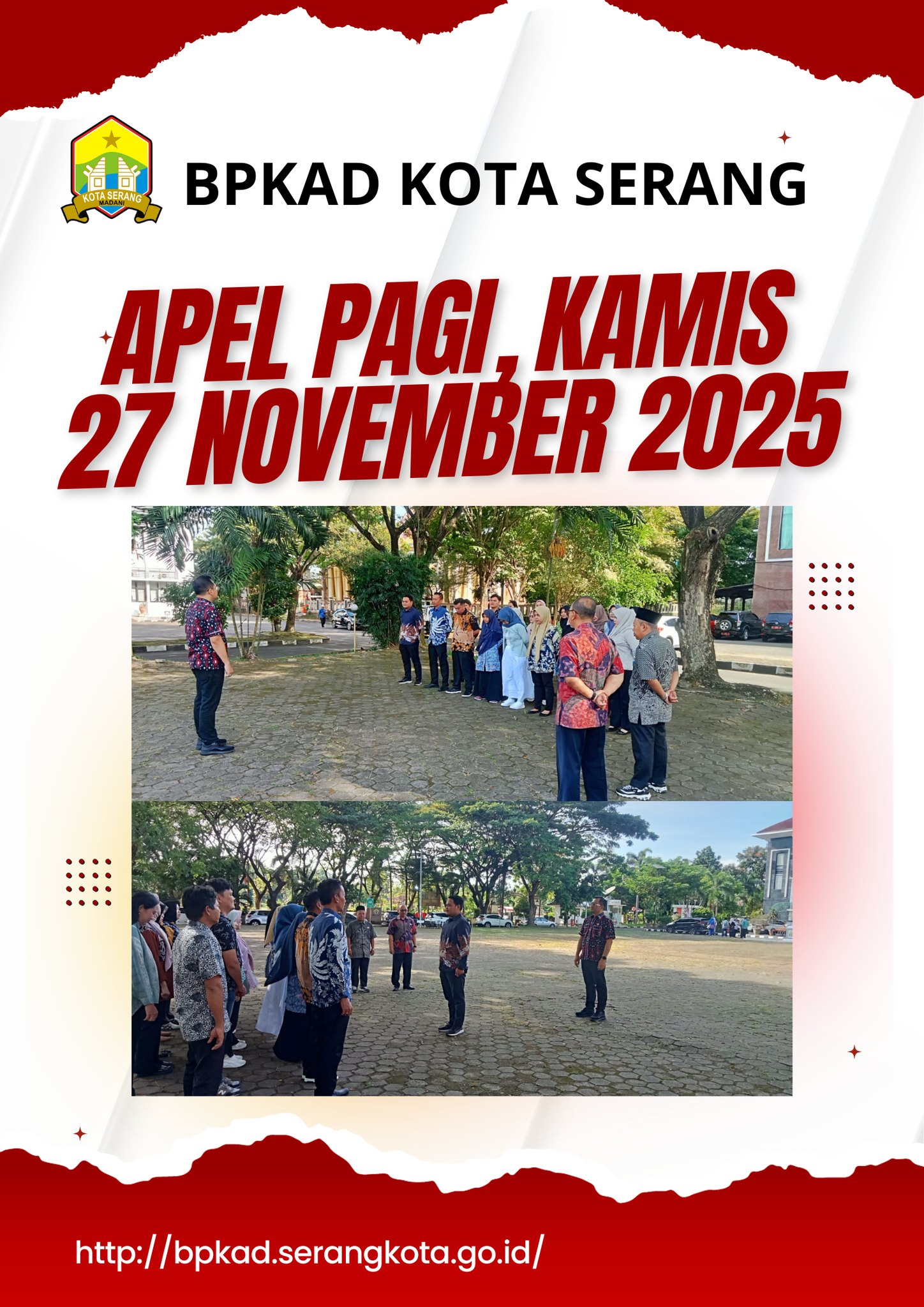 apel pagi pada Kamis, 27 November 2025