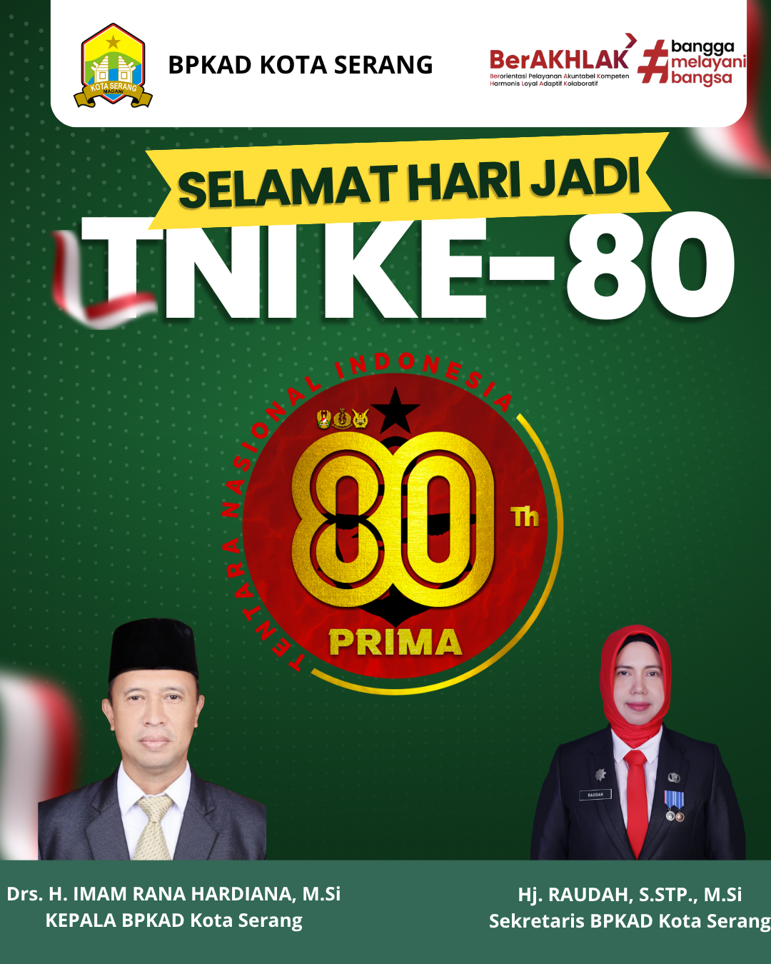 Selamat Hari Ulang Tahun ke-80 Tentara Nasional Indonesia (TNI)