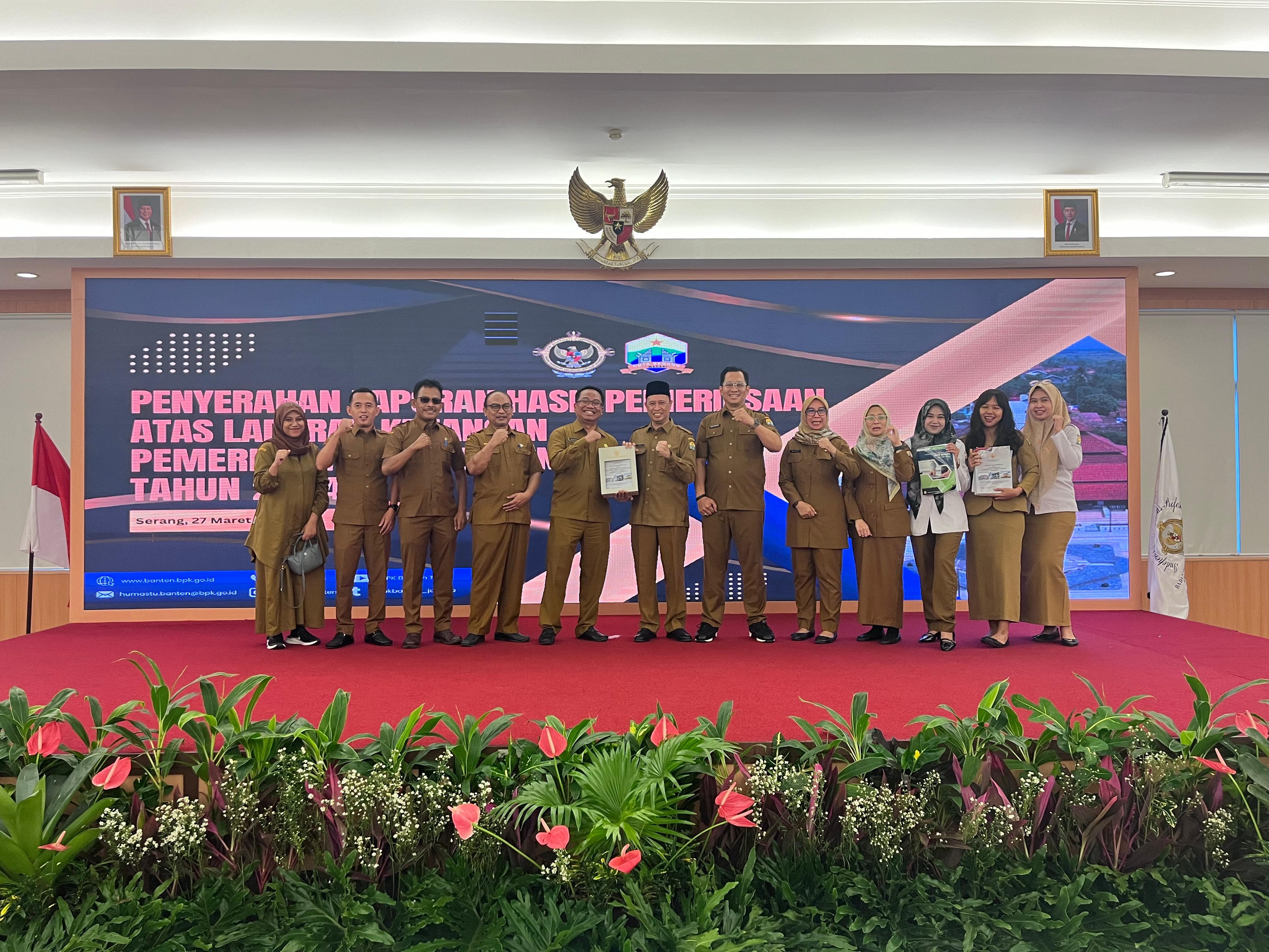 Pemerintah Kota Serang kembali meraih opini Wajar Tanpa Pengecualian